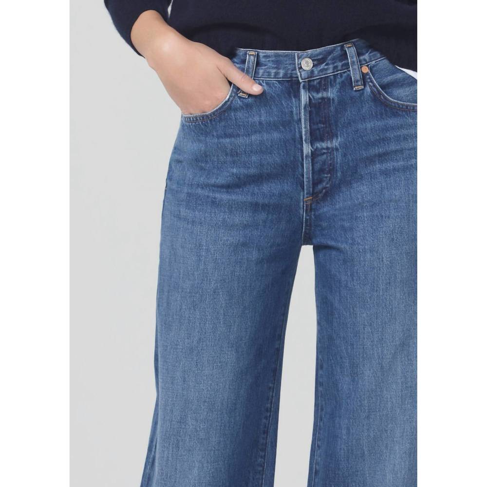 NEW CITIZENS OF HUMANITY annina high rise wide leg 30" trouser in pinnacle - Picture 2 of 4